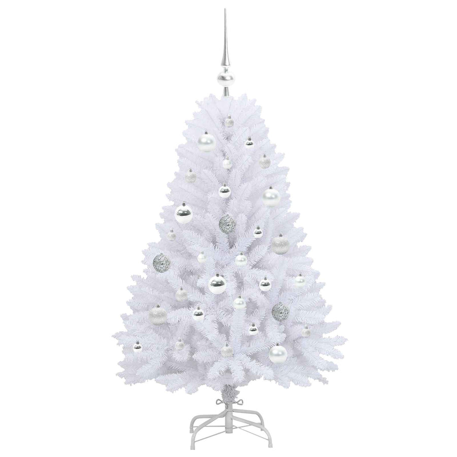 Kunstmatige Inklapbare Kerstboom Wit 120 cm PVC en Staal