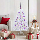 Artificial Collapsible Christmas Tree White 120 cm PVC and Steel