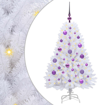 Kunstmatige Inklapbare Kerstboom Wit 120 cm PVC en Staal