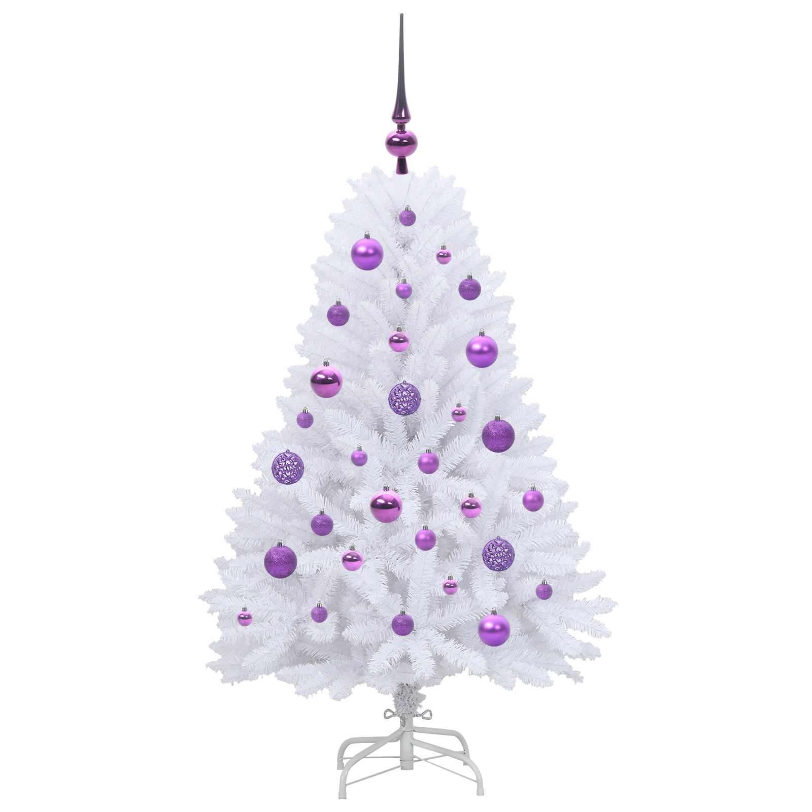 Kunstmatige Inklapbare Kerstboom Wit 120 cm PVC en Staal