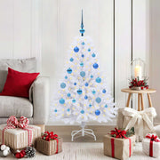 Kerstboom wit 120 cm PVC staal met LED