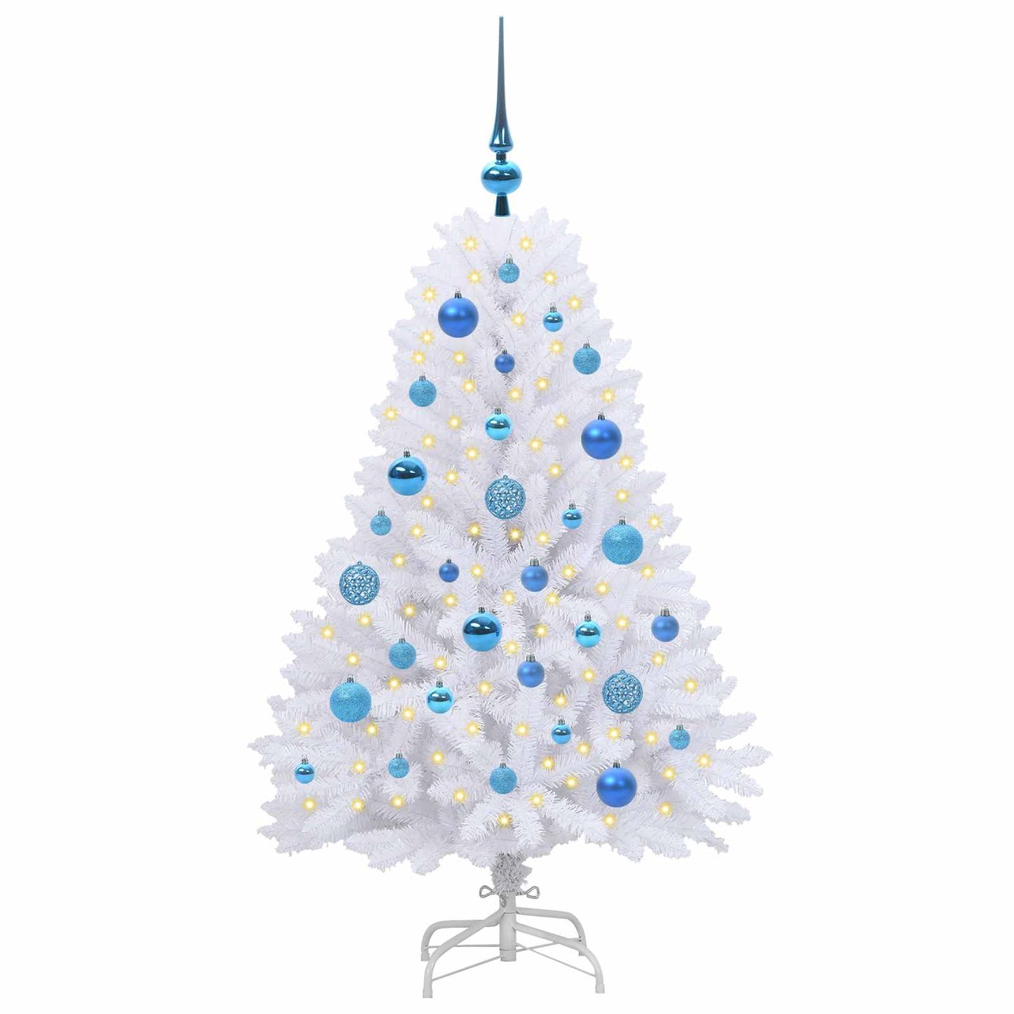 Kunstmatige Inklapbare Kerstboom Wit 120 cm PVC en Staal