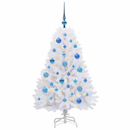 Kunstmatige Inklapbare Kerstboom Wit 120 cm PVC en Staal