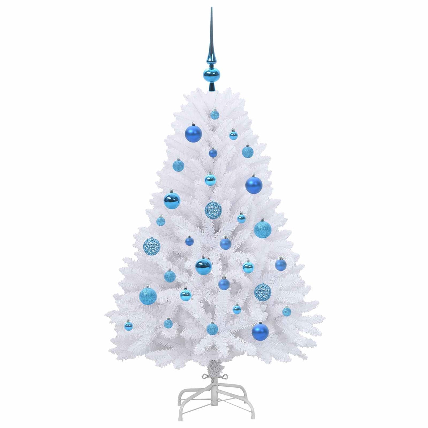 Kunstmatige Inklapbare Kerstboom Wit 120 cm PVC en Staal