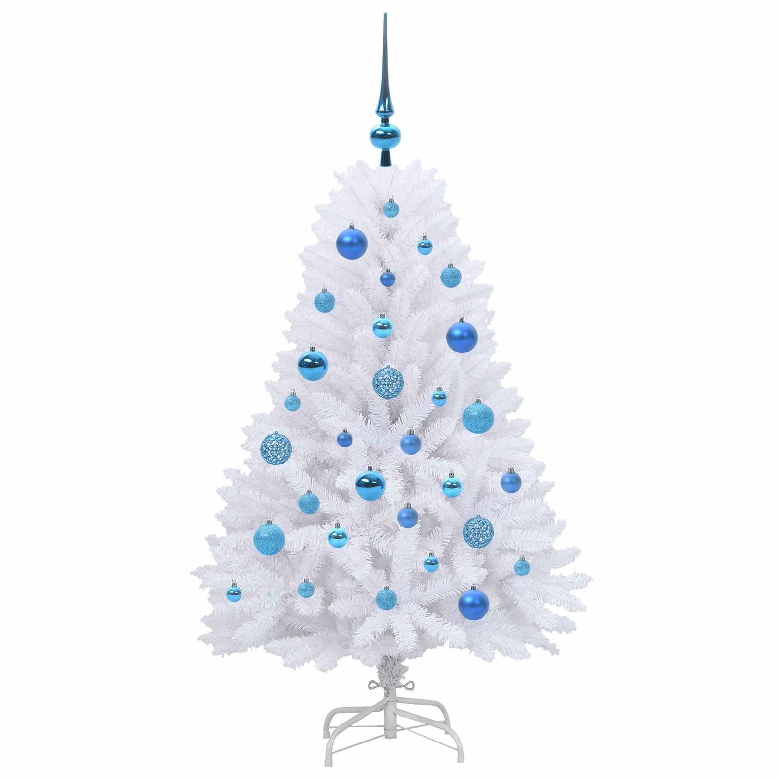 Kunstmatige Inklapbare Kerstboom Wit 120 cm PVC en Staal