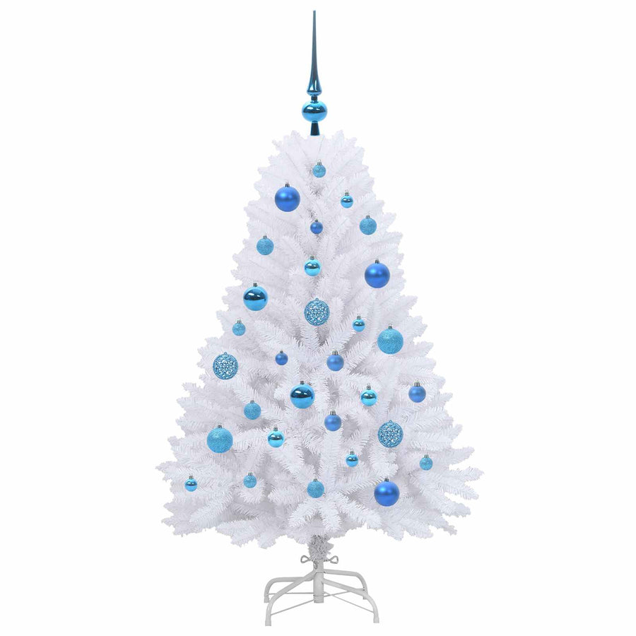 Kunstmatige Inklapbare Kerstboom Wit 120 cm PVC en Staal