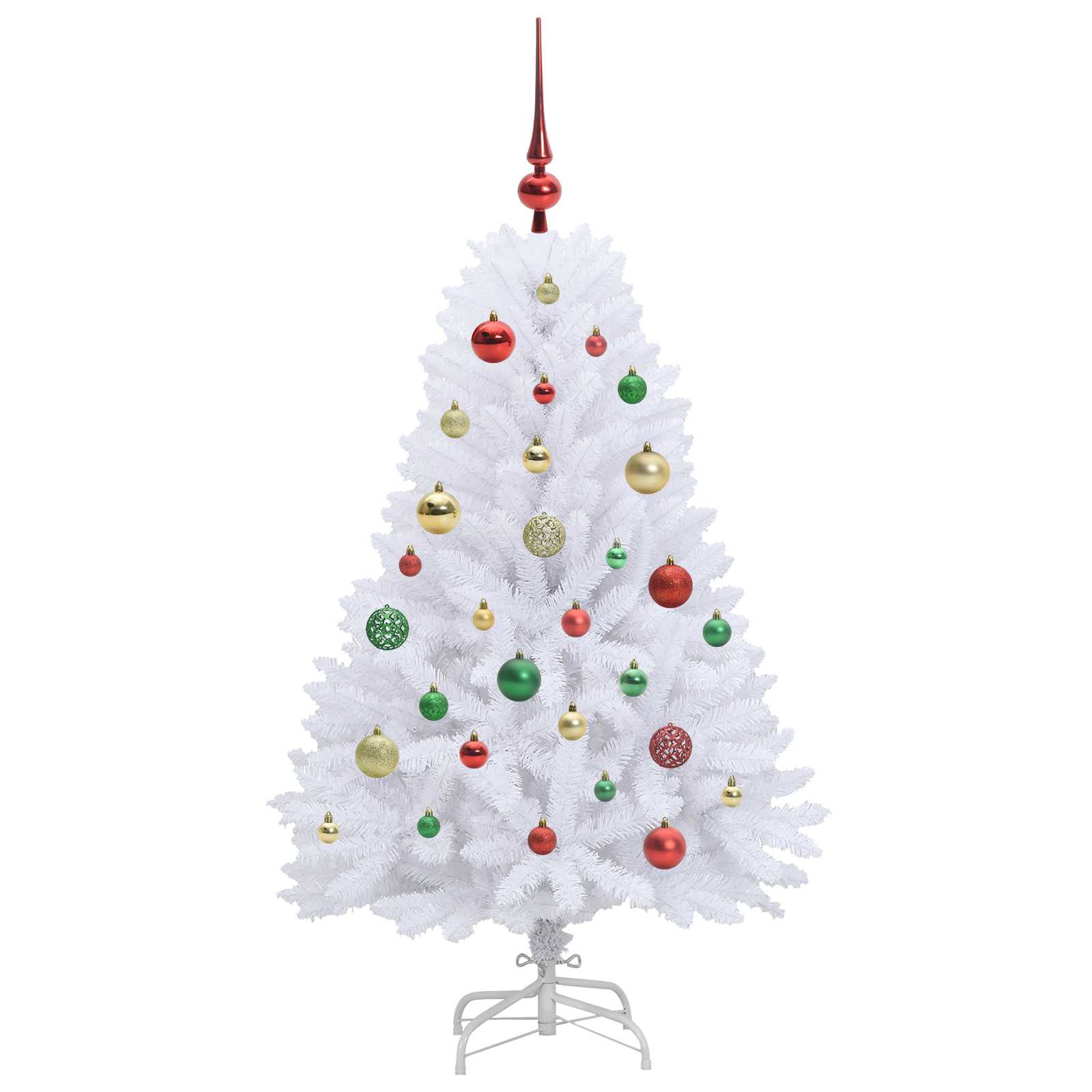 Kunstmatige Inklapbare Kerstboom Wit 120 cm PVC en Staal