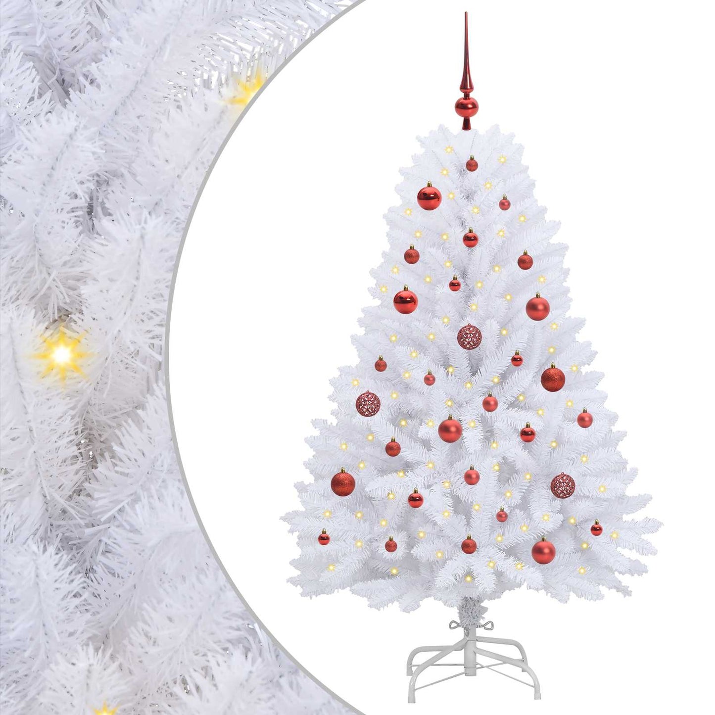 Kunstmatige Inklapbare Kerstboom Wit Pvc En Staal 150 cm
