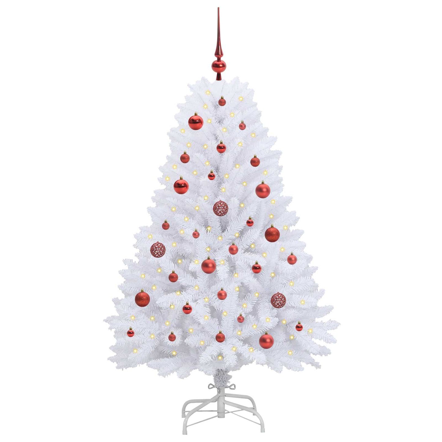 Kunstmatige Inklapbare Kerstboom Wit Pvc En Staal 150 cm