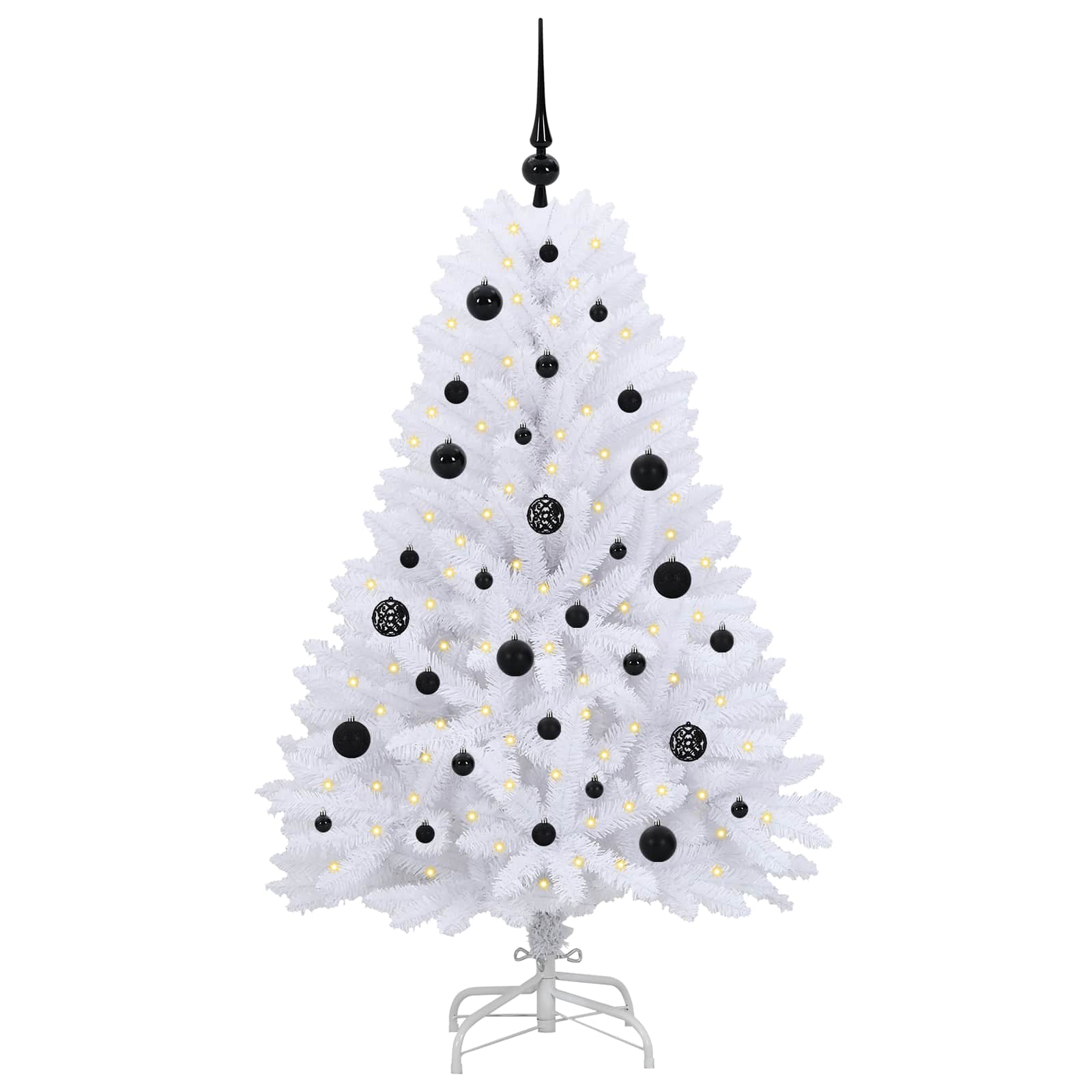 Kunstmatige Inklapbare Kerstboom Wit Pvc En Staal 150 cm