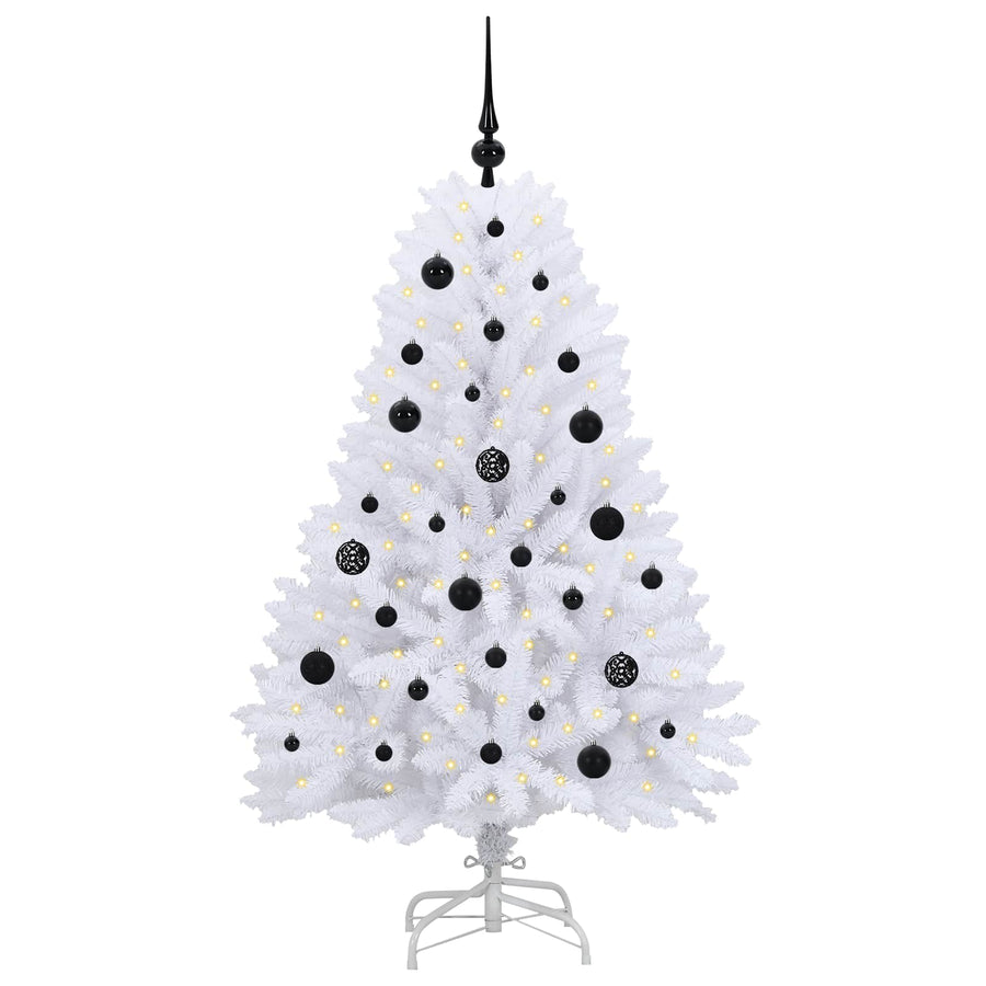 Kunstmatige Inklapbare Kerstboom Wit Pvc En Staal 150 cm
