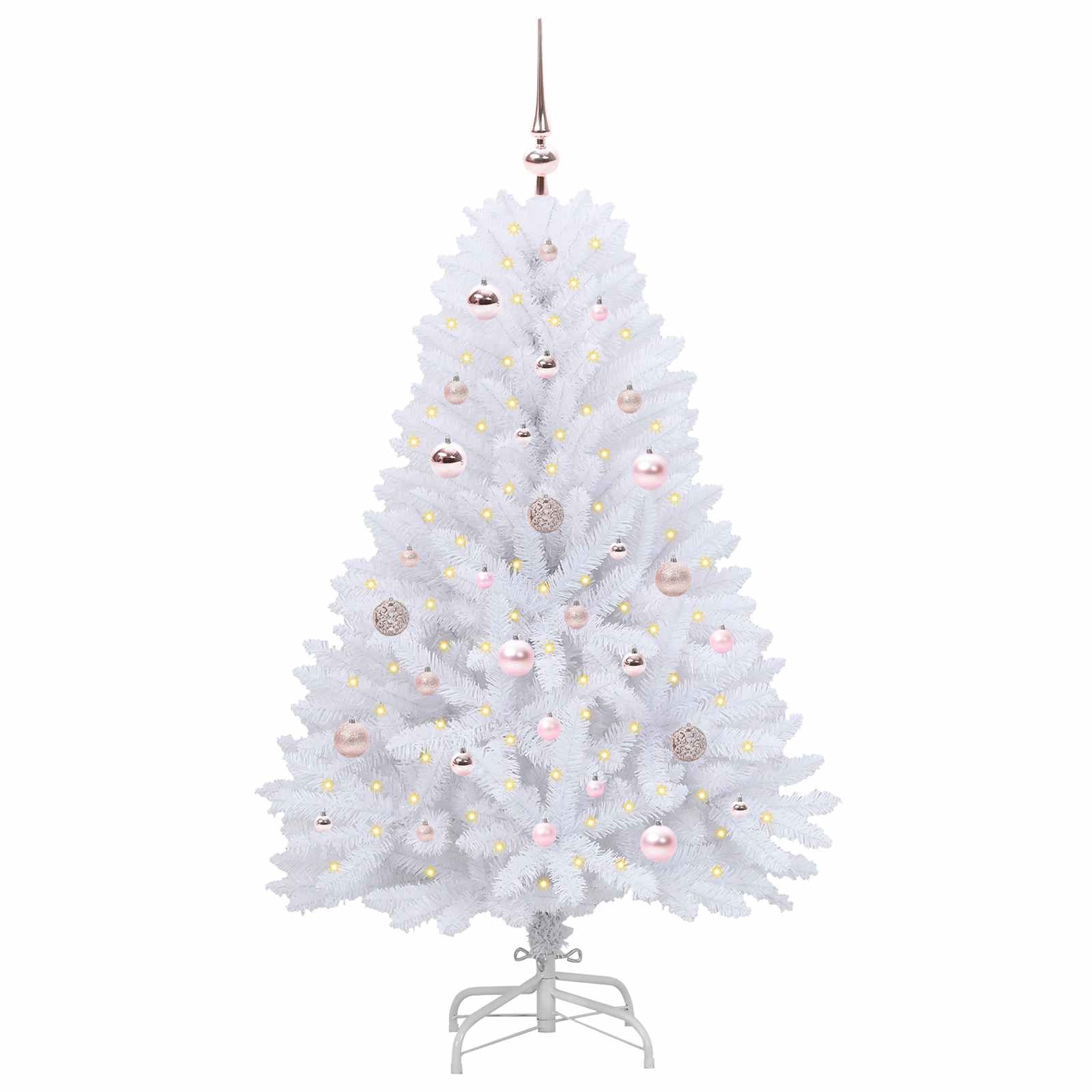 Kunstmatige Inklapbare Kerstboom Wit Pvc En Staal 150 cm