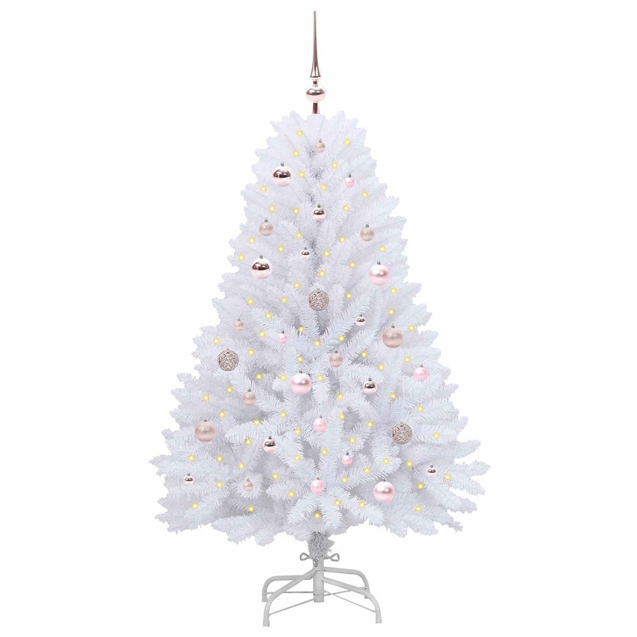 Kunstmatige Inklapbare Kerstboom Wit Pvc En Staal 150 cm