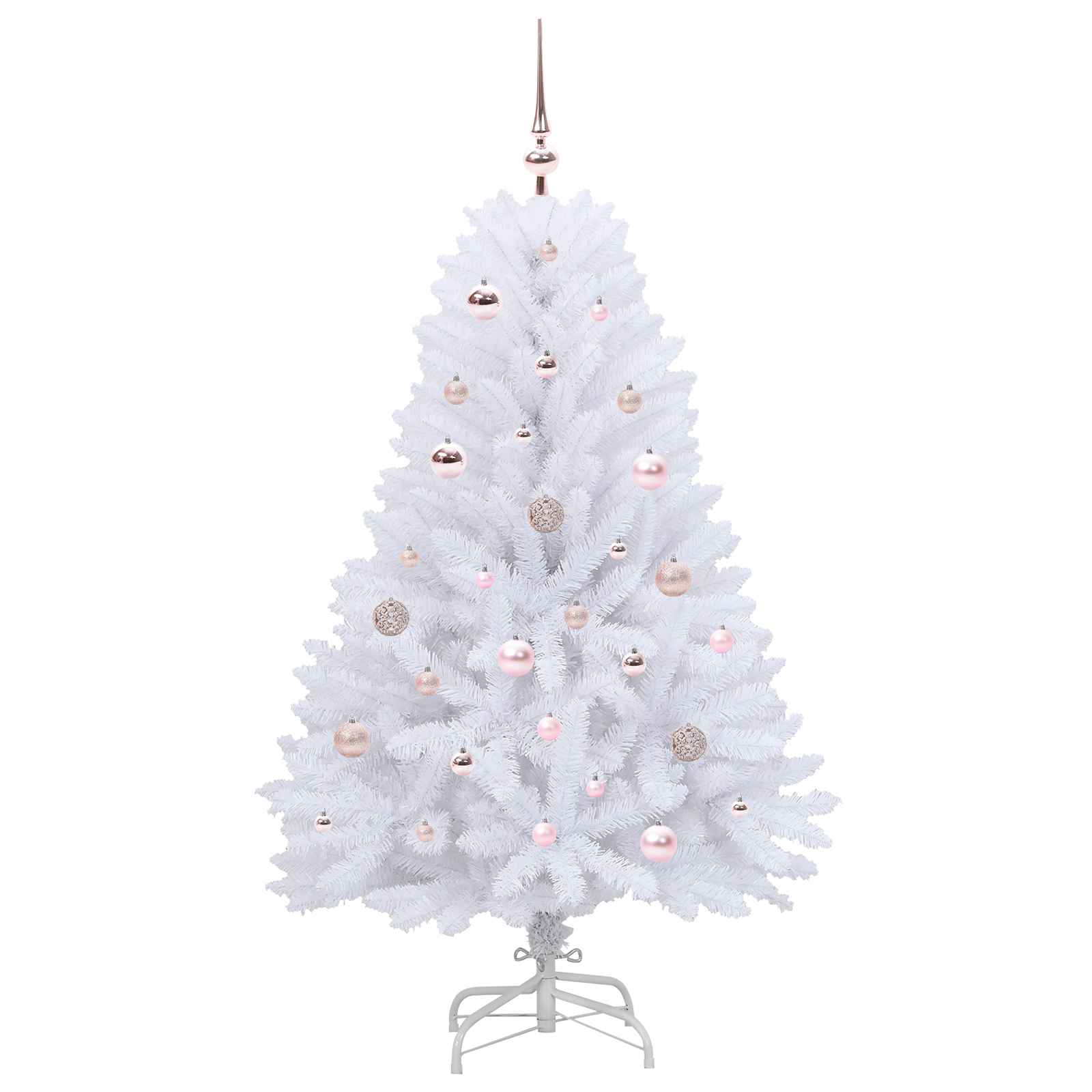 Kunstmatige Inklapbare Kerstboom Wit Pvc En Staal 150 cm
