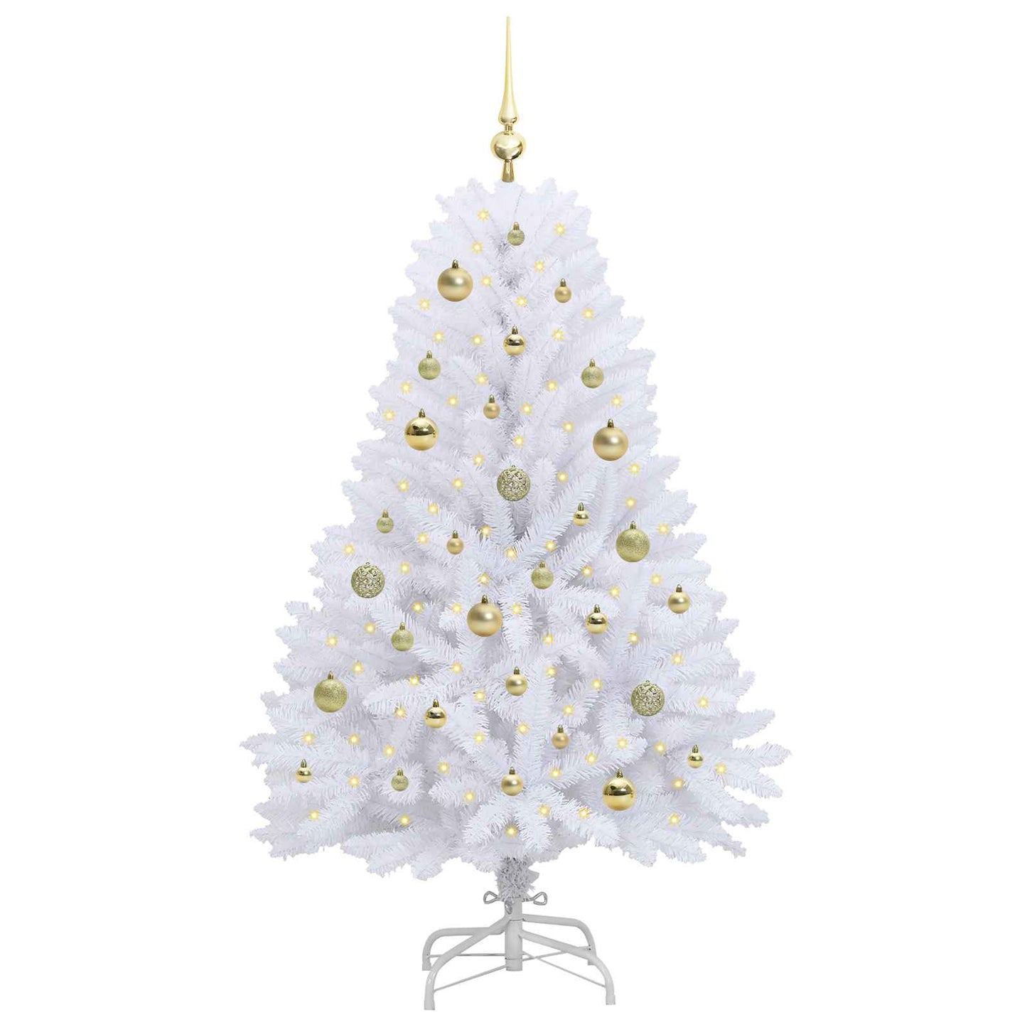 Kunstmatige Inklapbare Kerstboom Wit Pvc En Staal 150 cm