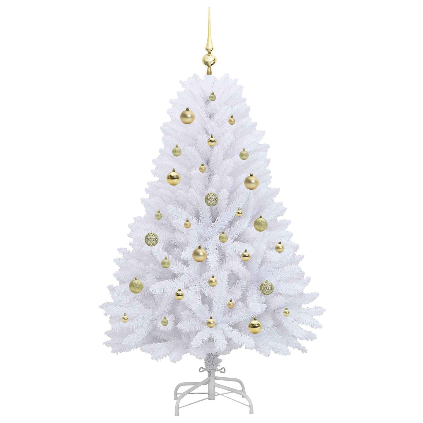 Kunstmatige Inklapbare Kerstboom Wit Pvc En Staal 150 cm