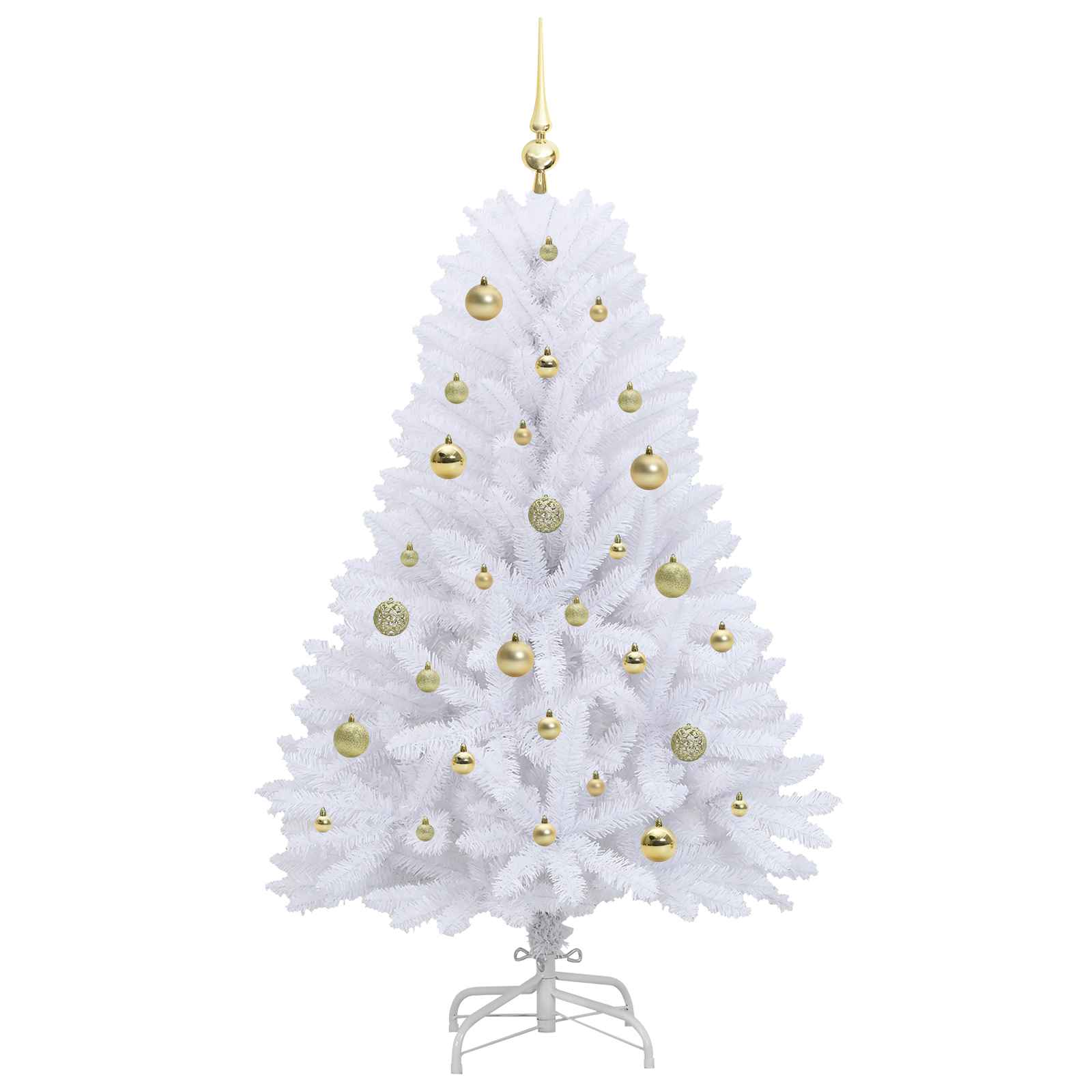 Kunstmatige Inklapbare Kerstboom Wit Pvc En Staal 150 cm