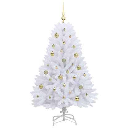 Kunstmatige Inklapbare Kerstboom Wit Pvc En Staal 150 cm