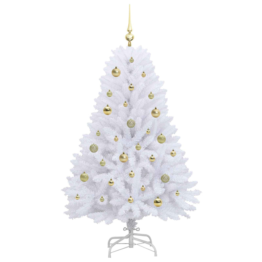 Kunstmatige Inklapbare Kerstboom Wit Pvc En Staal 150 cm