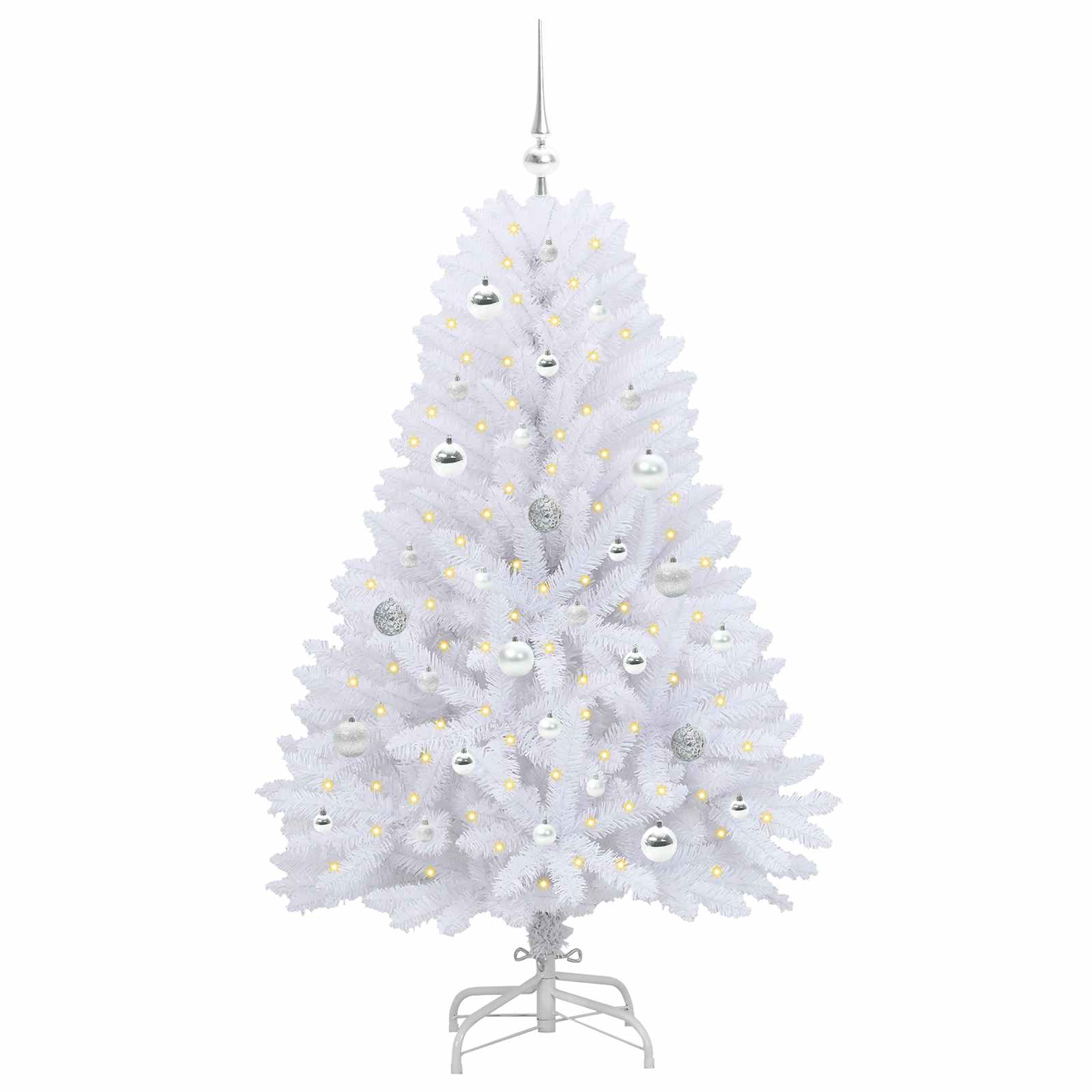 Kunstmatige Inklapbare Kerstboom Wit Pvc En Staal 150 cm