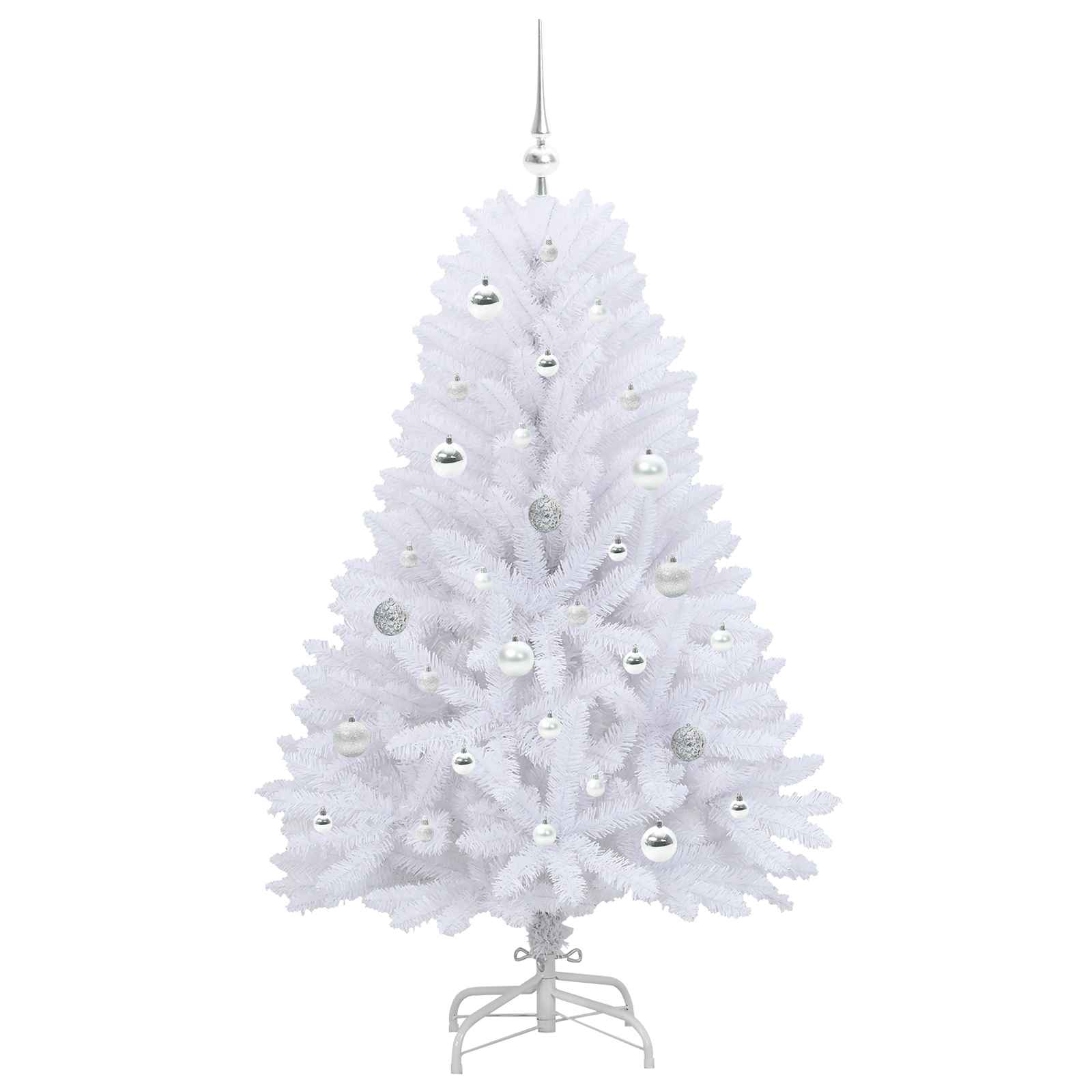 Kunstmatige Inklapbare Kerstboom Wit Pvc En Staal 150 cm