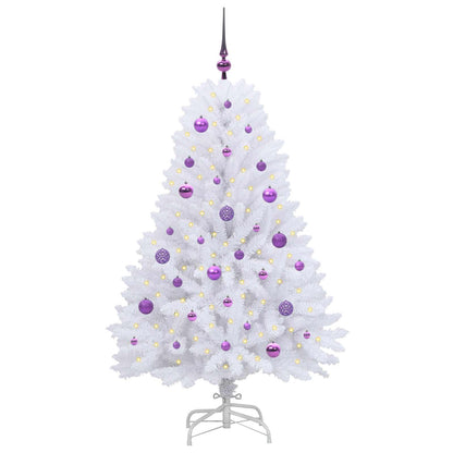 Kunstmatige Inklapbare Kerstboom Wit Pvc En Staal 150 cm