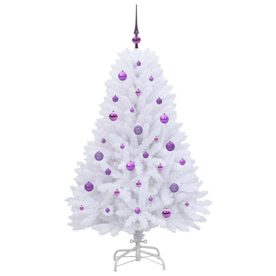 Kunstmatige Inklapbare Kerstboom Wit Pvc En Staal 150 cm