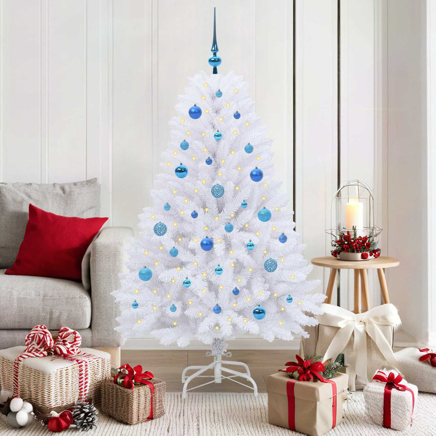 Kunstmatige Inklapbare Kerstboom Wit Pvc En Staal 150 cm