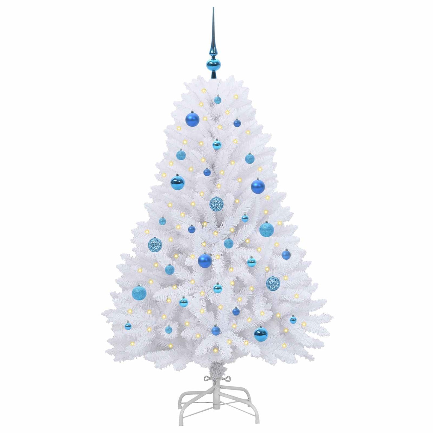 Kunstmatige Inklapbare Kerstboom Wit Pvc En Staal 150 cm