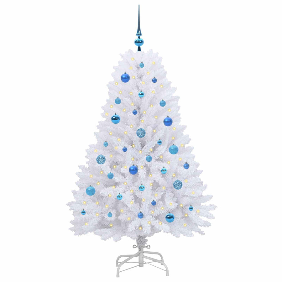 Kunstmatige Inklapbare Kerstboom Wit Pvc En Staal 150 cm