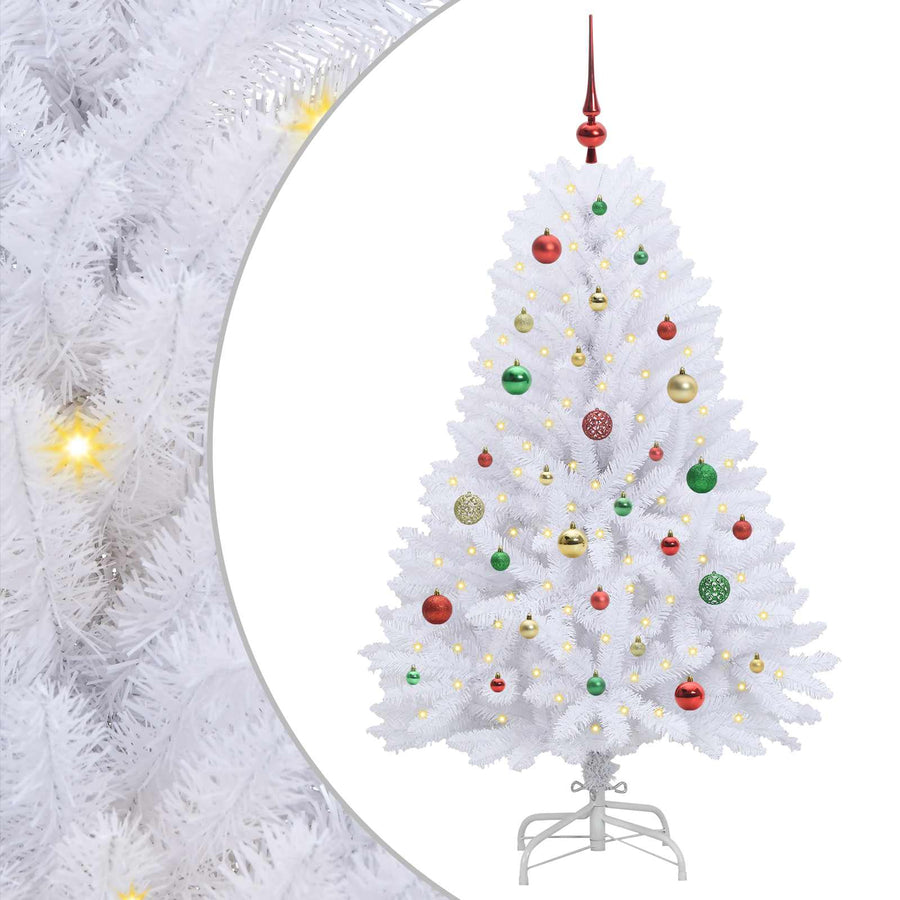 Kunstmatige Inklapbare Kerstboom Wit Pvc En Staal 150 cm