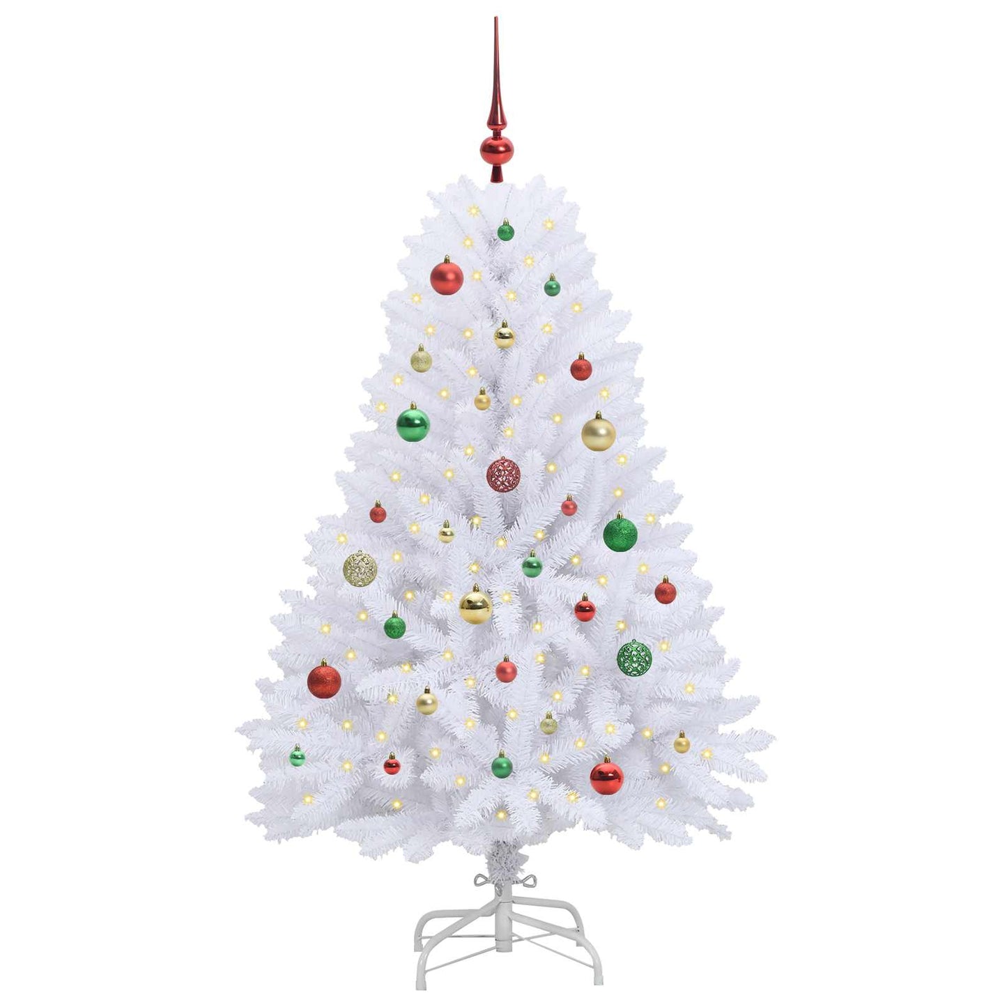 Kunstmatige Inklapbare Kerstboom Wit Pvc En Staal 150 cm
