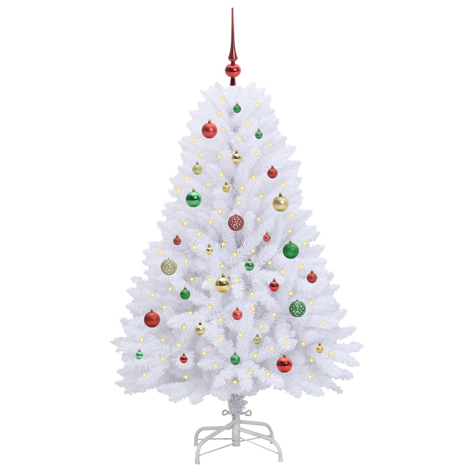 Kunstmatige Inklapbare Kerstboom Wit Pvc En Staal 150 cm