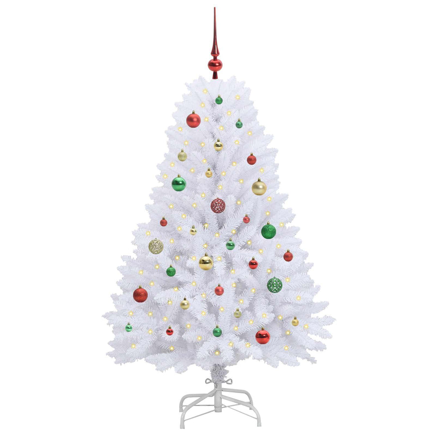 Kunstmatige Inklapbare Kerstboom Wit Pvc En Staal 150 cm