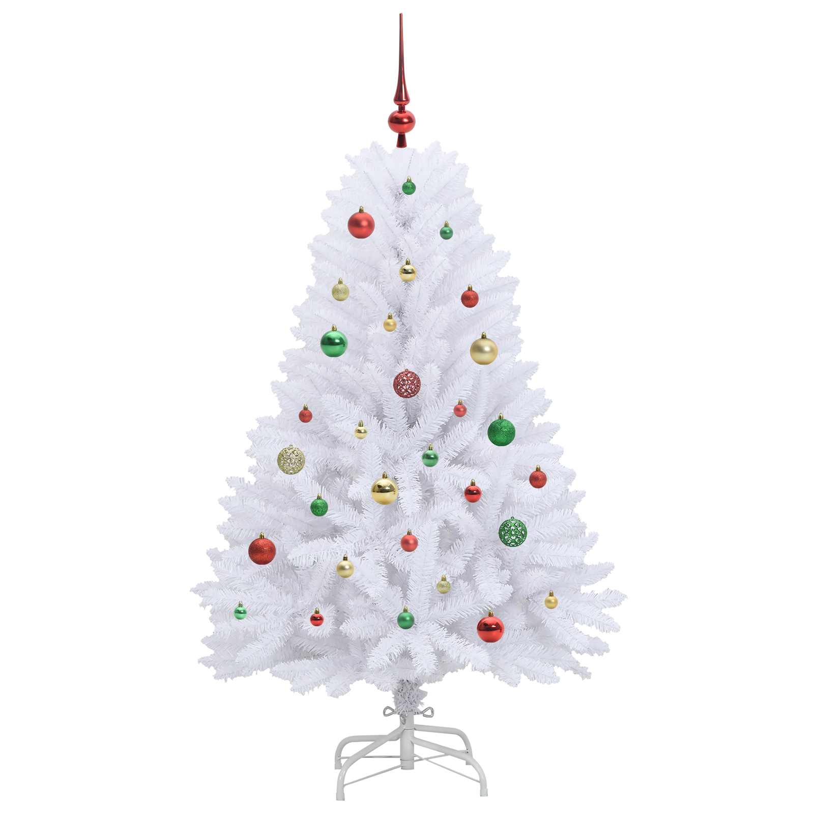 Kunstmatige Inklapbare Kerstboom Wit Pvc En Staal 150 cm