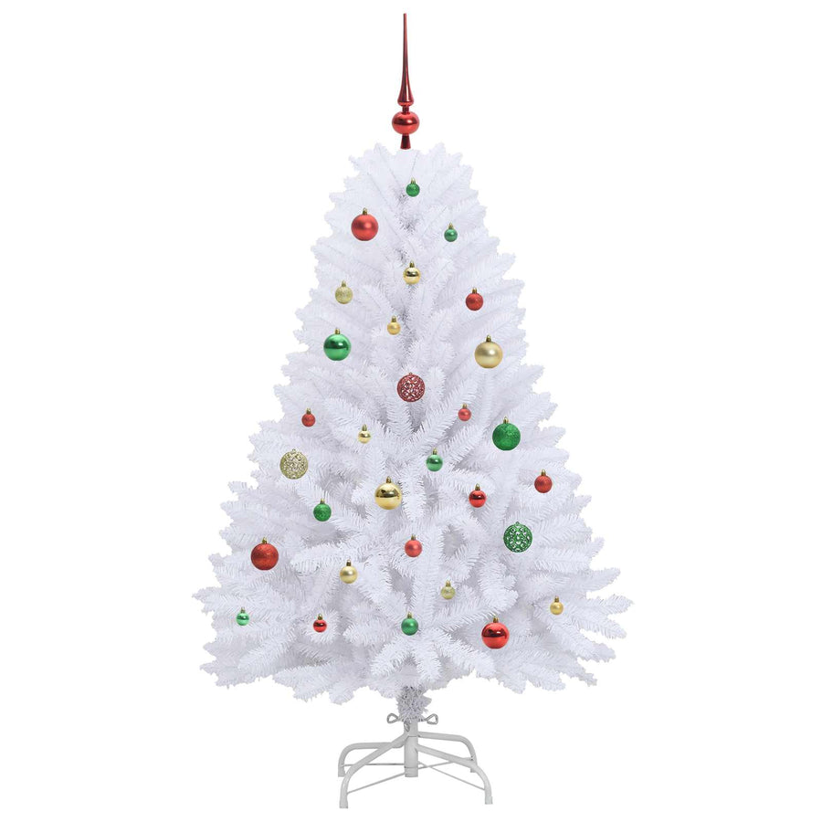 Kunstmatige Inklapbare Kerstboom Wit Pvc En Staal 150 cm