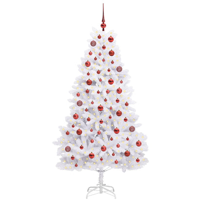 Kunstmatige Inklapbare Kerstboom Wit 180 cm PVC en staal