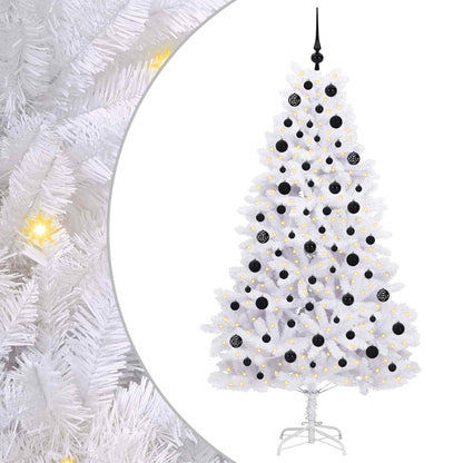 Kunstmatige Inklapbare Kerstboom Wit 180 cm PVC en staal