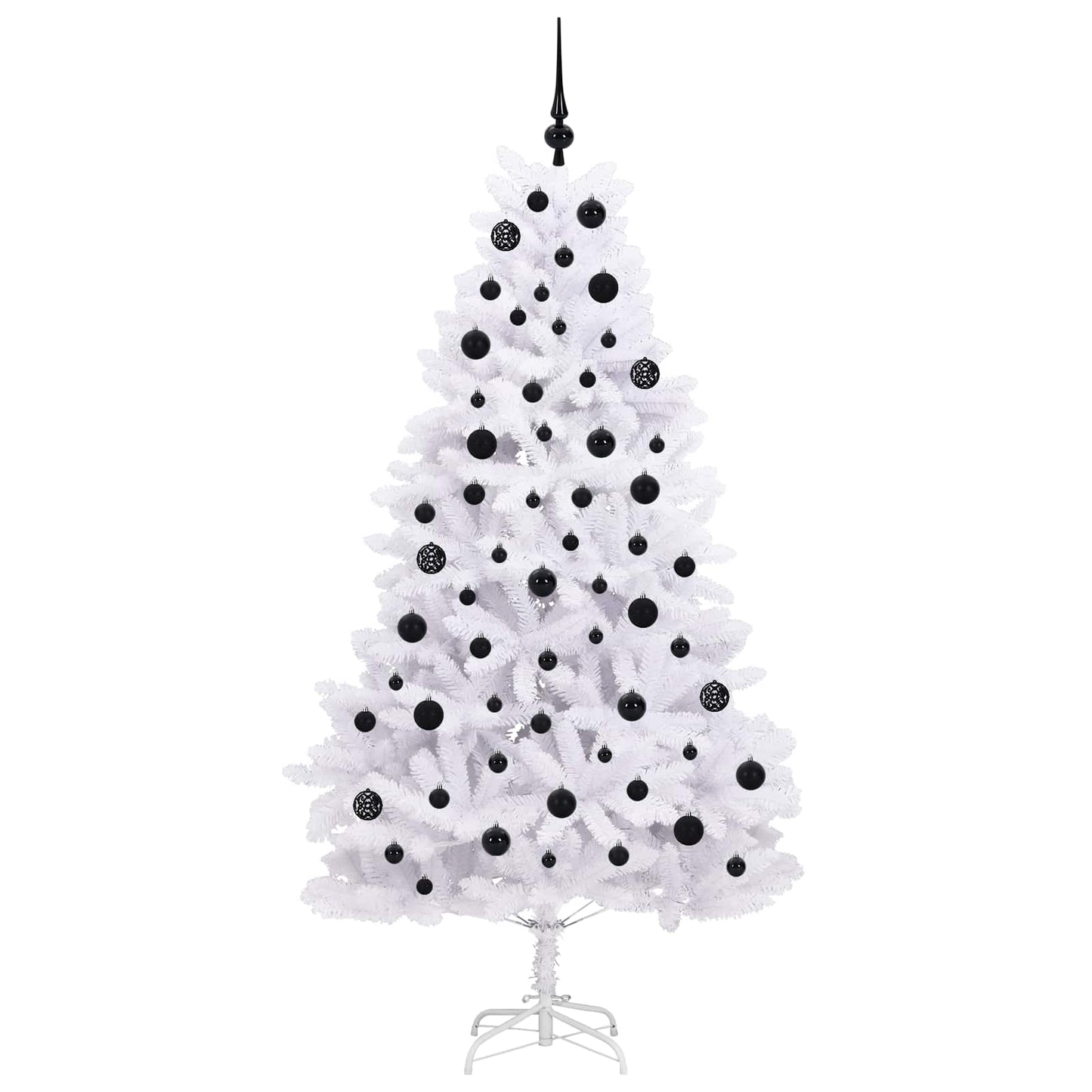 Kunstmatige Inklapbare Kerstboom Wit 180 cm PVC en staal