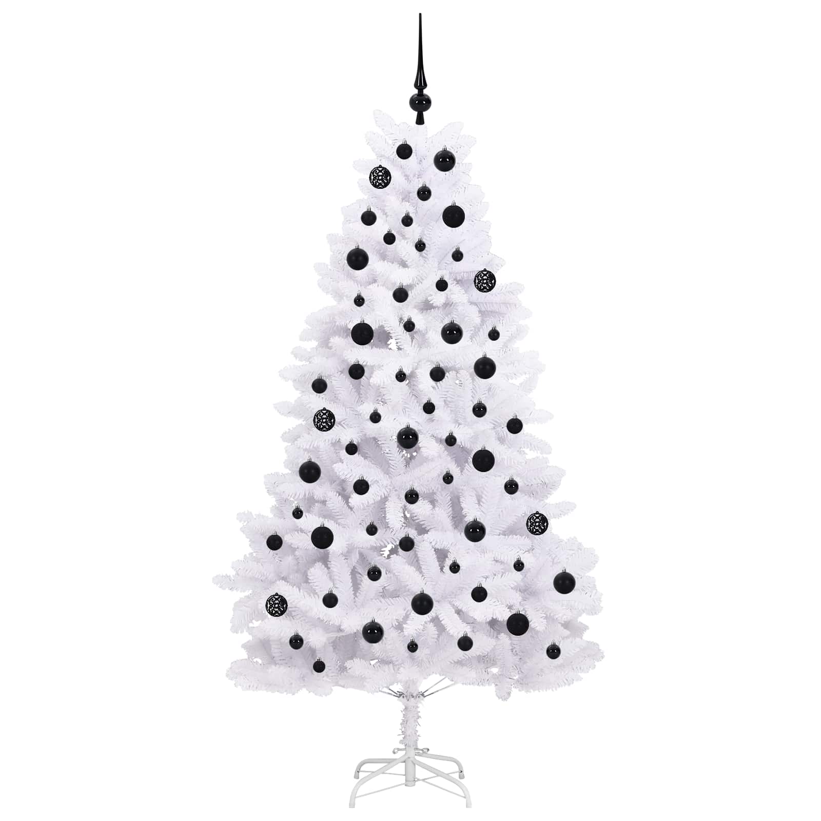 Kunstmatige Inklapbare Kerstboom Wit 180 cm PVC en staal