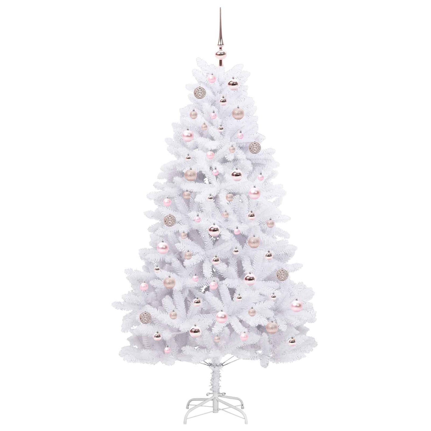 Kunstmatige Inklapbare Kerstboom Wit 180 cm PVC en staal