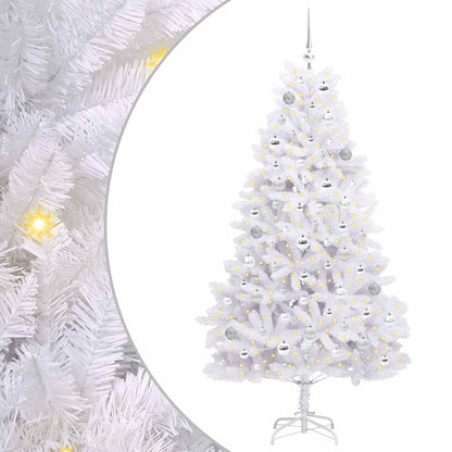 Kunstmatige Inklapbare Kerstboom Wit 180 cm PVC en staal