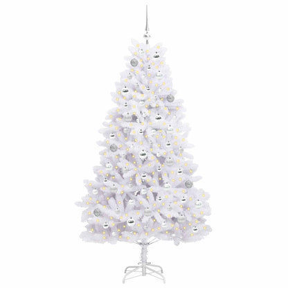 Kunstmatige Inklapbare Kerstboom Wit 180 cm PVC en staal