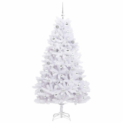 Kunstmatige Inklapbare Kerstboom Wit 180 cm PVC en staal