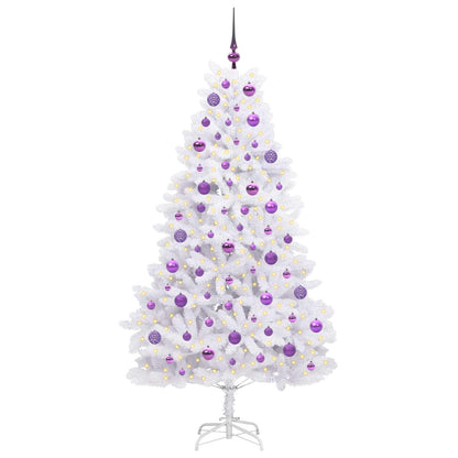 Kunstmatige Inklapbare Kerstboom Wit 180 cm PVC en staal