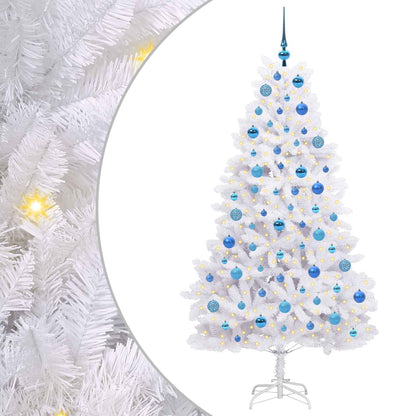 Kunstmatige Inklapbare Kerstboom Wit 180 cm PVC en staal