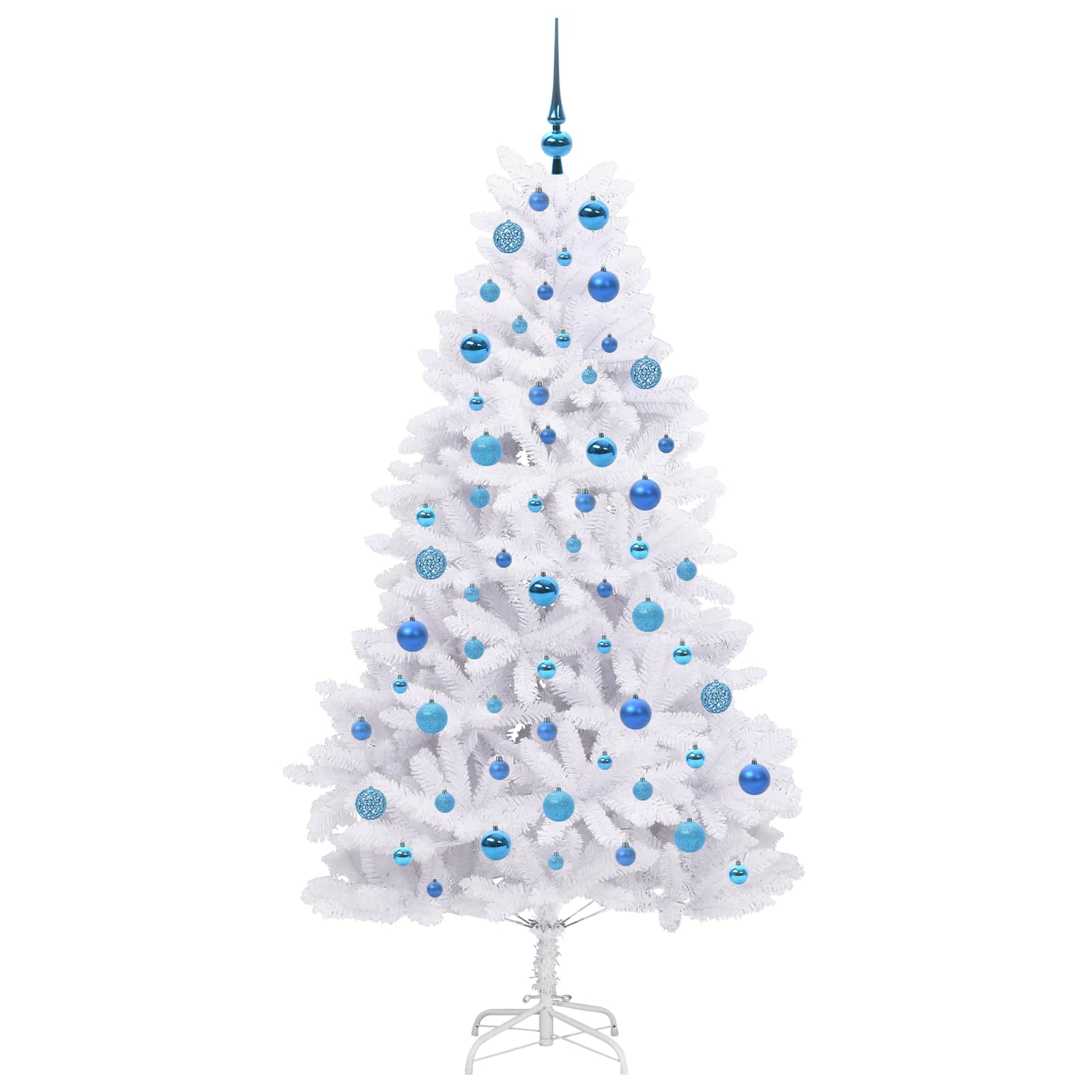 Kunstmatige Inklapbare Kerstboom Wit 180 cm PVC en staal