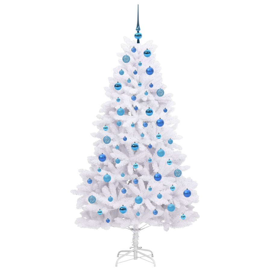Kunstmatige Inklapbare Kerstboom Wit 180 cm PVC en staal