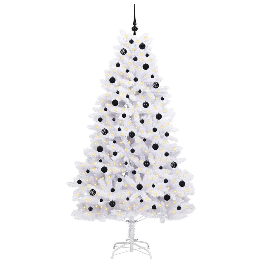 Kunstmatige Inklapbare Kerstboom Wit Pvc En Staal 210 cm