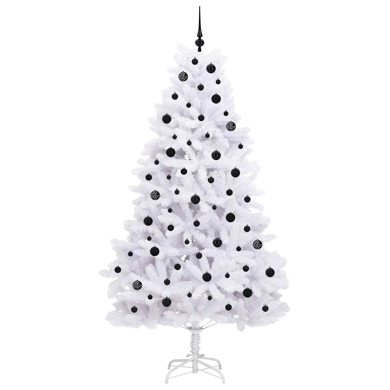 Kunstmatige Inklapbare Kerstboom Wit Pvc En Staal 210 cm